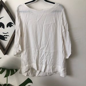 White Peasant Style Blouse